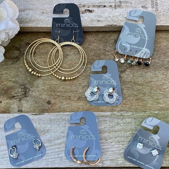 NWT MINICCI EARRING LOT BUNDLE OF 8 EARRINGS. - Picture 2 of 11